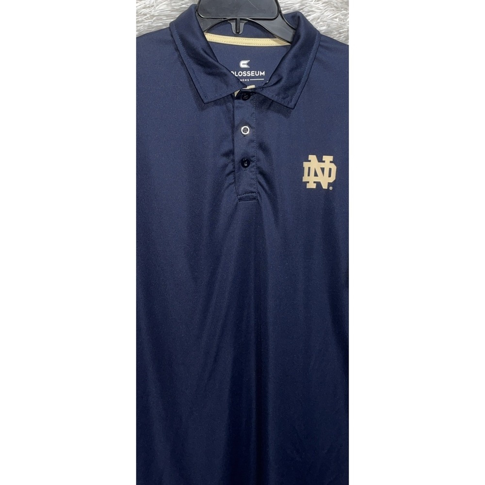 Colosseum Polo Shirt Men's L Blue‎ Short Sleeve Notre Dame Fighting Irish NCAA - Picture 4 of 7